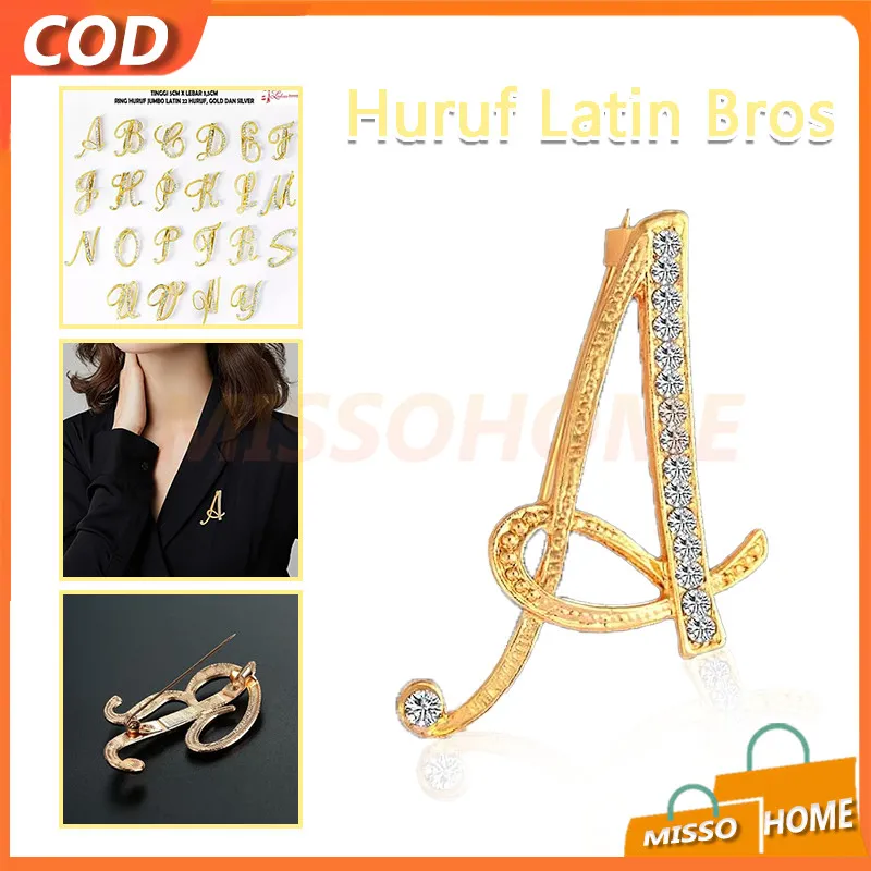 Huruf Latin Bros / Bros Sutra Baru Huruf / Bros Huruf  Versi / Bros Abjad / Bros Alfabet / Bros Inisial Gold