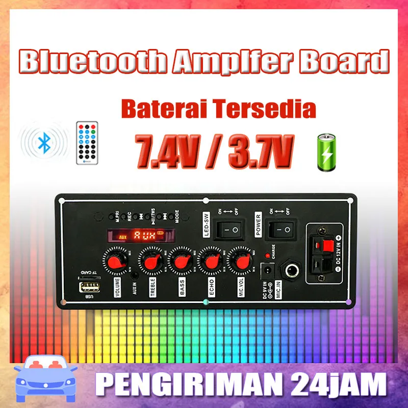 <COD>Papan Amplifier MP3 Mobil 3.7V 7.4V Papan Decoder Karaoke Amplifier Audio Daya Pemutar USB untuk Aksesoris Audio Kendaraan