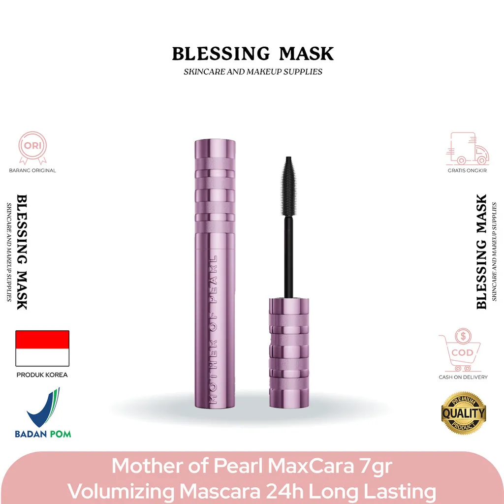 Mother of Pearl MaxCara Volumizing Mascara 24h Long Wearing | MOP Waterproof Smudgeproof