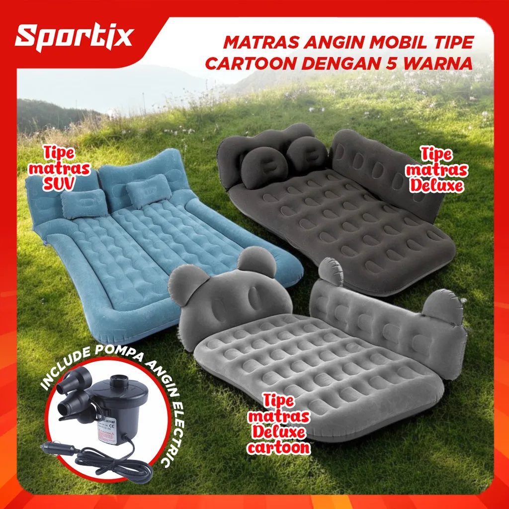 Sportix - Matras Kasur Angin Tempat Tidur Mobil Cartoon Set Car Travel Inflatable Bed