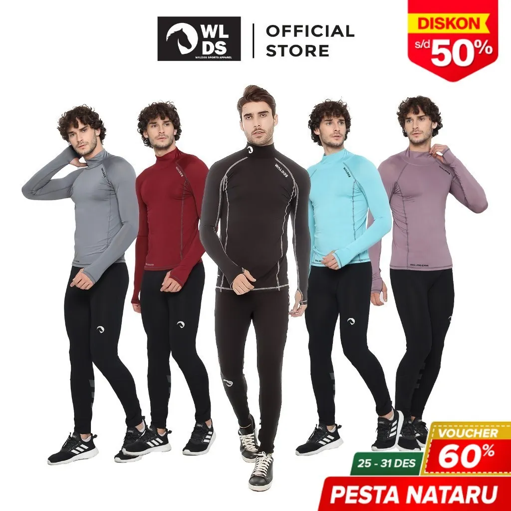 WLDS WALDOS 1 Set Setelan Olahraga Pria Diving Swimming Suit Throne Black