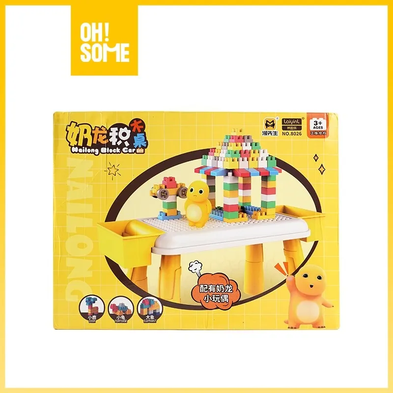 OHSOME - Mr. Man Mainan Balok Susun Nailong 102 pcs - Nailong DIY Building Blocks Car 102 pcs