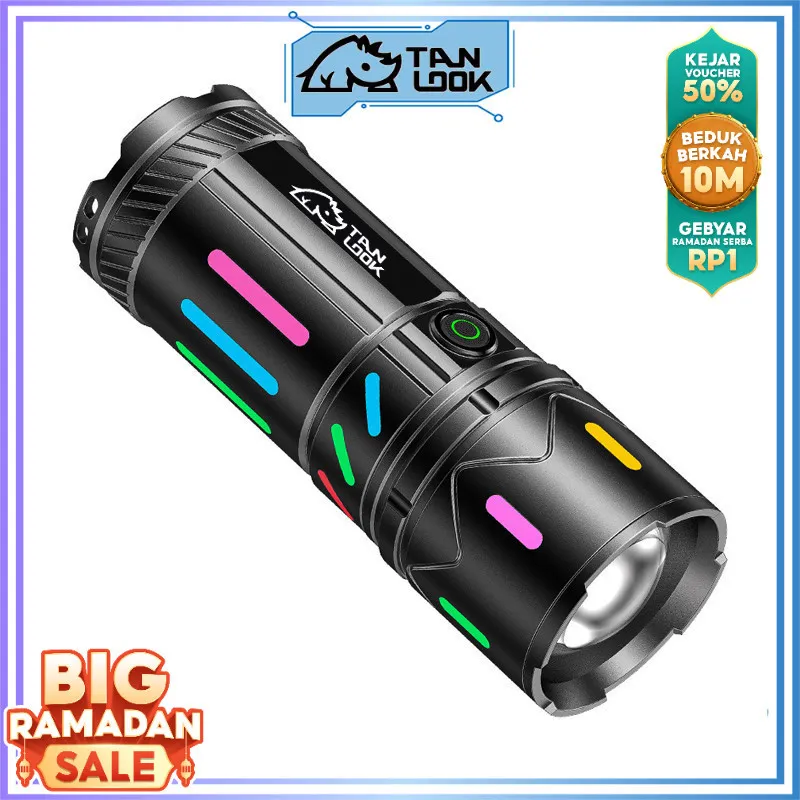 TANLOOK Lampu Senter X-31 LED white laser zoomable