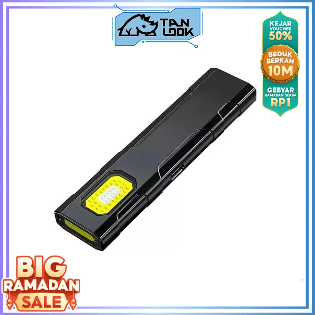 TANLOOK Senter LED Mini Clip dan Magnetik 5 Mode Cahaya Multifungsi Lampu Darurat / Lampu Kerja Portable