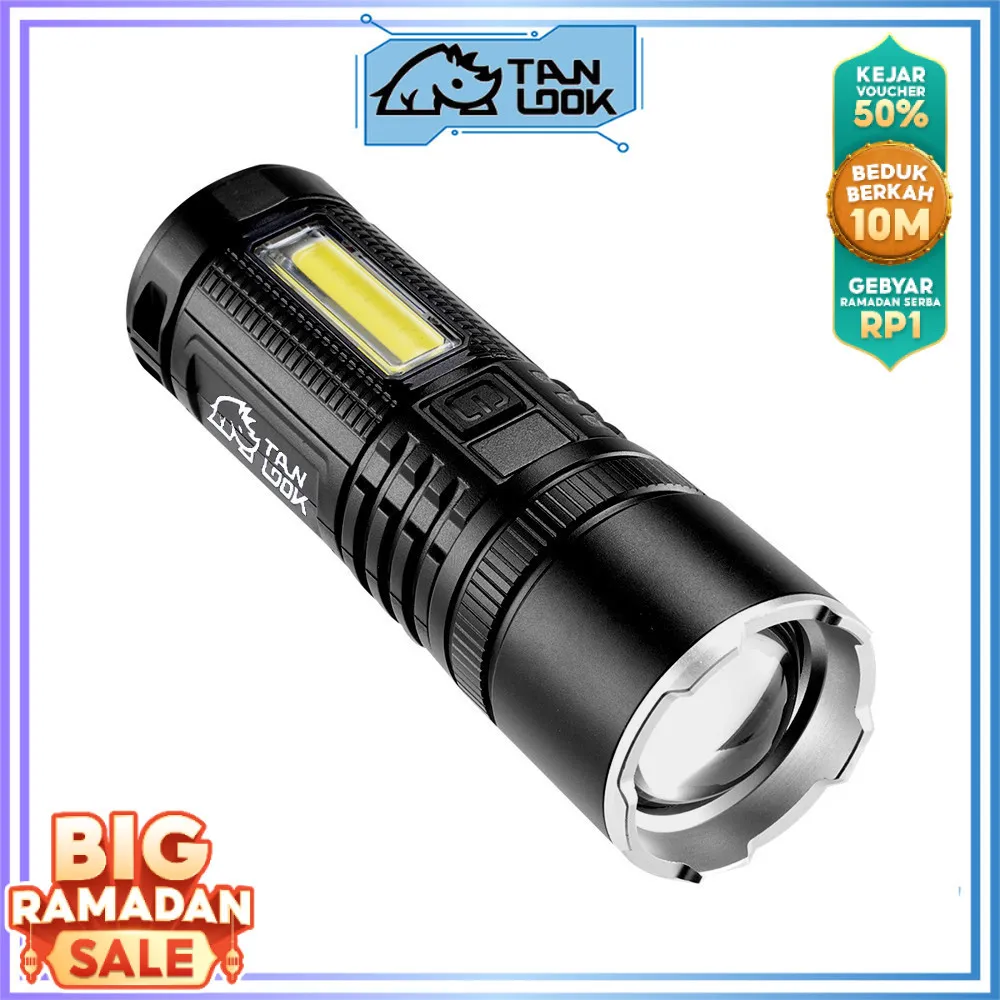 TANLOOK Lampu Senter Led Rechargeable