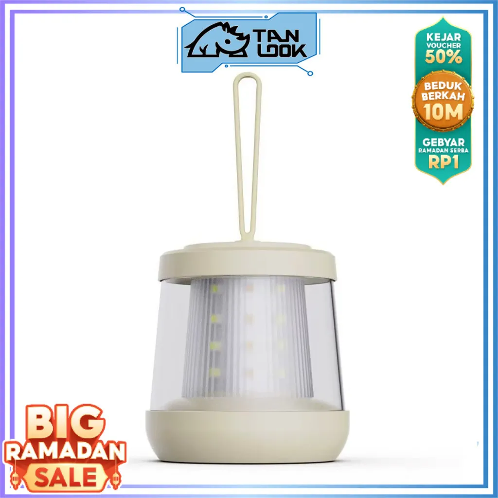 TANLOOK Lampu Camping LED plus Lampu Tumblr 10m / Lampu Darurat Multifungsi Powerbank / Lampu Kemah Cas USB