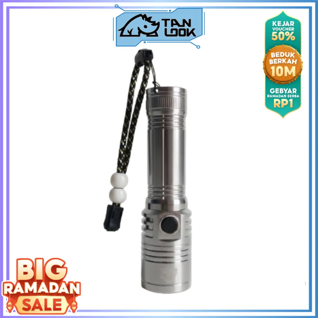TANLOOK Senter Led High Brightness Multifungsi Lighters / Senter LED Full Alumunium Alloy / Senter Super terang