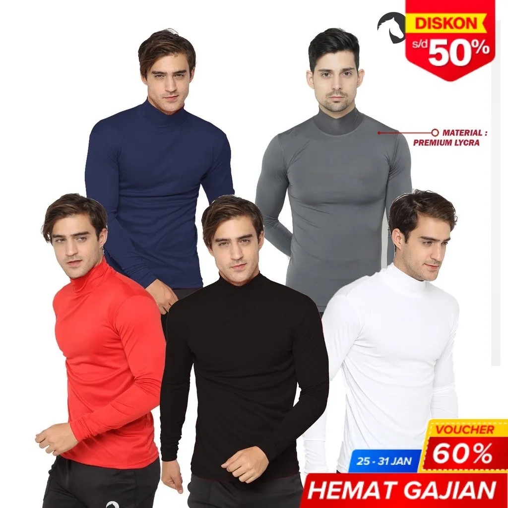 WLDS WALDOS Baselayer Pria Manset Plain Sepeda Running Diving Basket Futsal Volly Golf Snorkeling