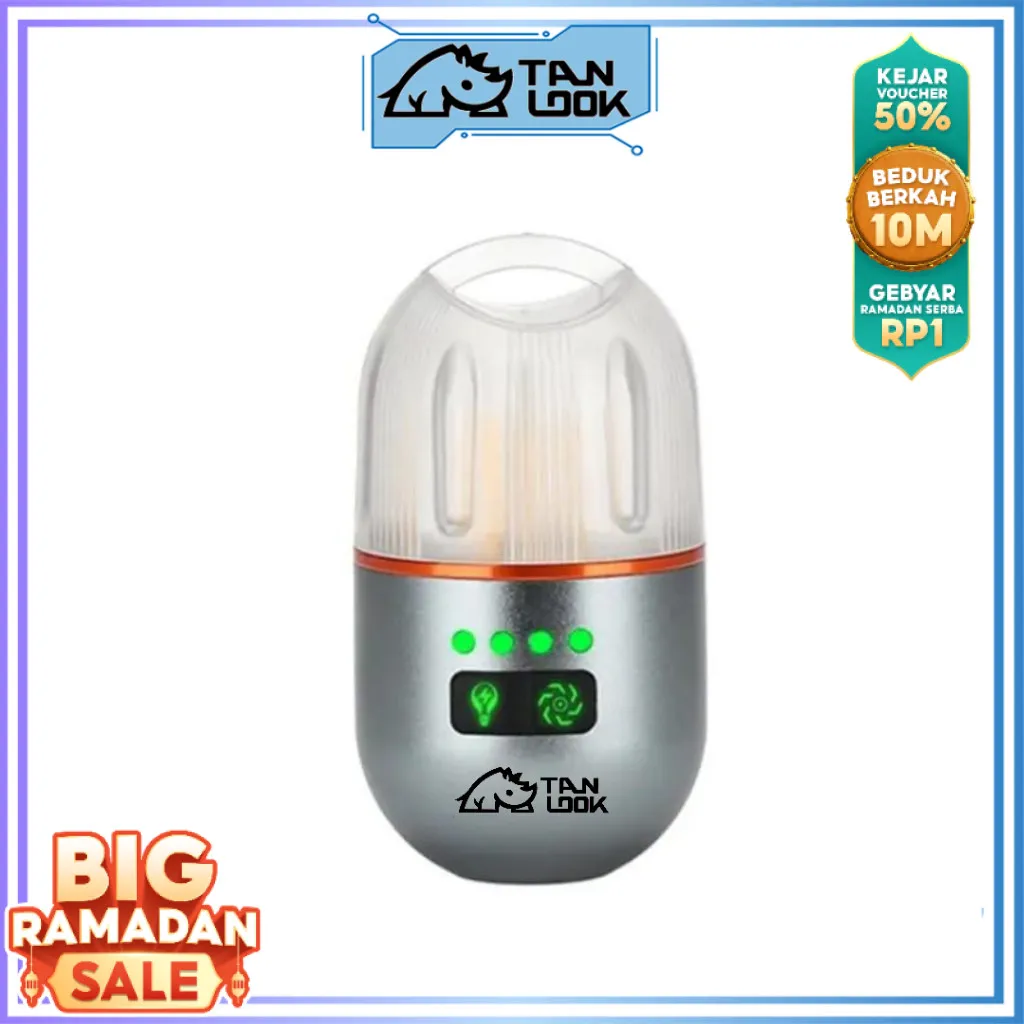 TANLOOK Lampu Camping Outdoor Mini Set Lengkap Tripod dan Tali / Senter Mini cas usb