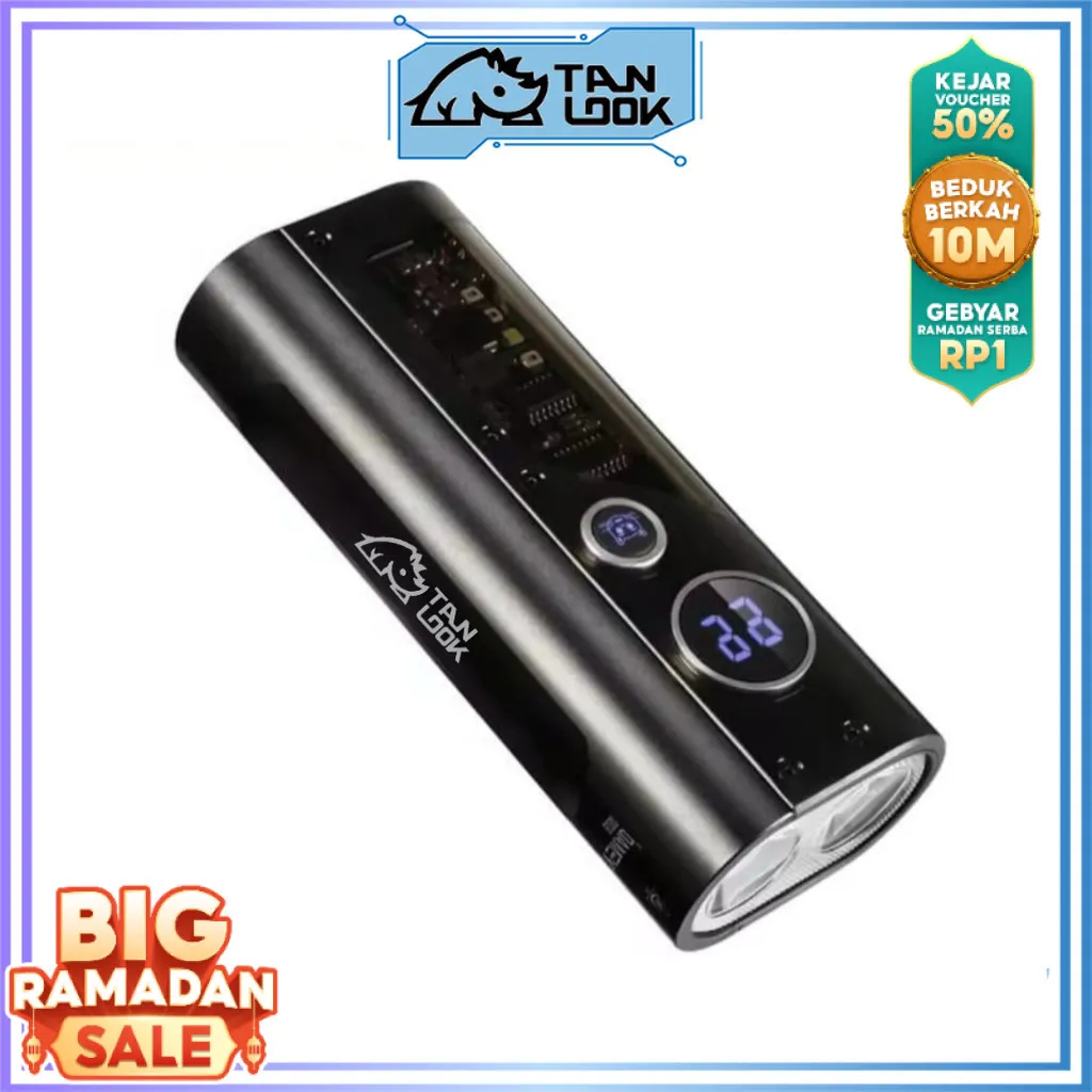 TANLOOK Lampu Senter powerbank 10 Mode