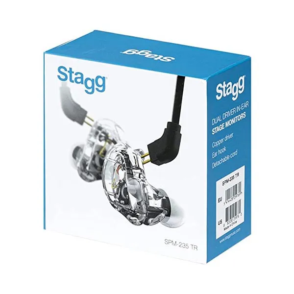 Stagg 2-DRIVER IN-EAR MONITORS TRANSPARENT