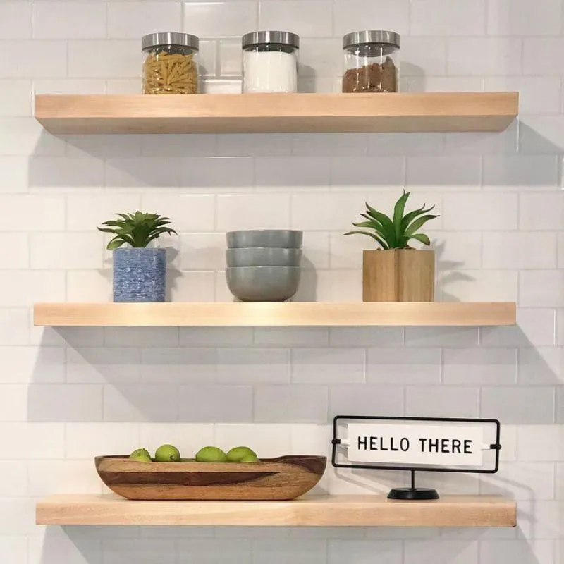 ALDEKO - Ambalan Rak Dinding Hiasan Dinding Rak Minimalis Natural