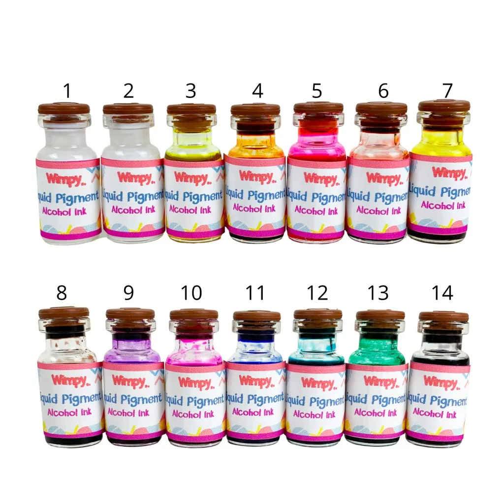 Wimpy Liquid Pigment Alcohol Ink Pewarna Resin Cat Pigment Resin Bahan Craft