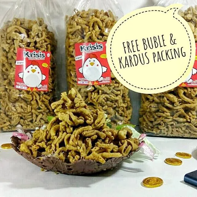 Keripik Usus ayam Super - KRISIS 2 Kg. Kripik Goreng crispy Original, kiloan perkilo harga murah
