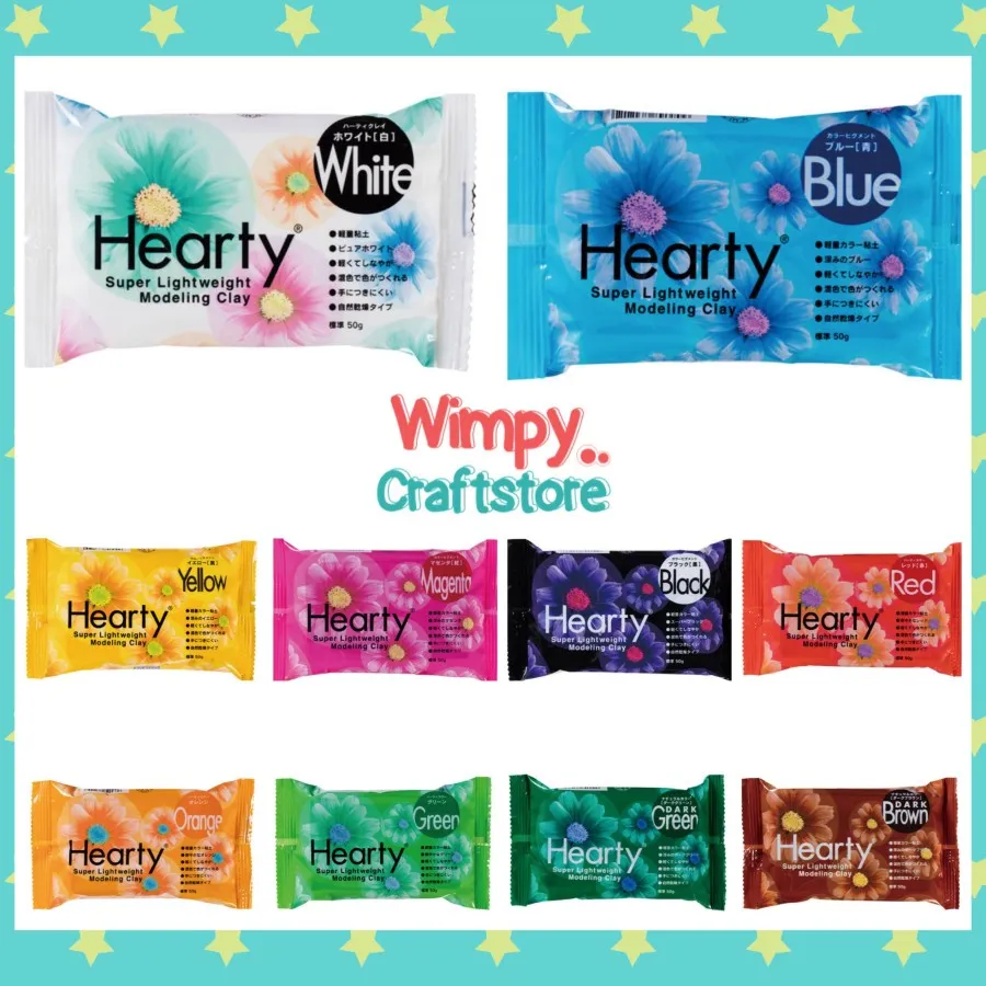 Wimpy - Hearty Clay Air Dry Clay Padico Japan Bahan Clay Kerajinan Tangan 50gr