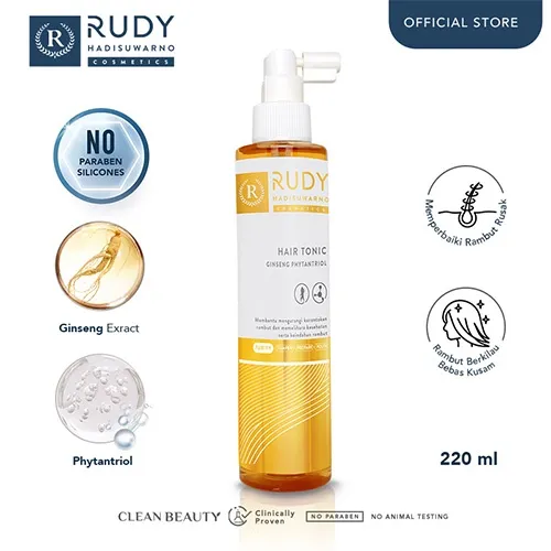 Rudy Hadisuwarno Cosmetics Hair Tonic Ginseng Phytantriol 220 ml