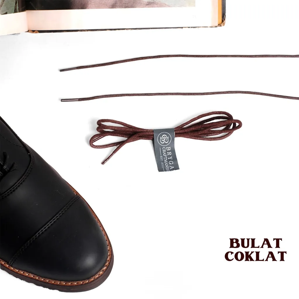 Brygan Craftmanship - Tali Sepatu Bulat Rounded Coklat