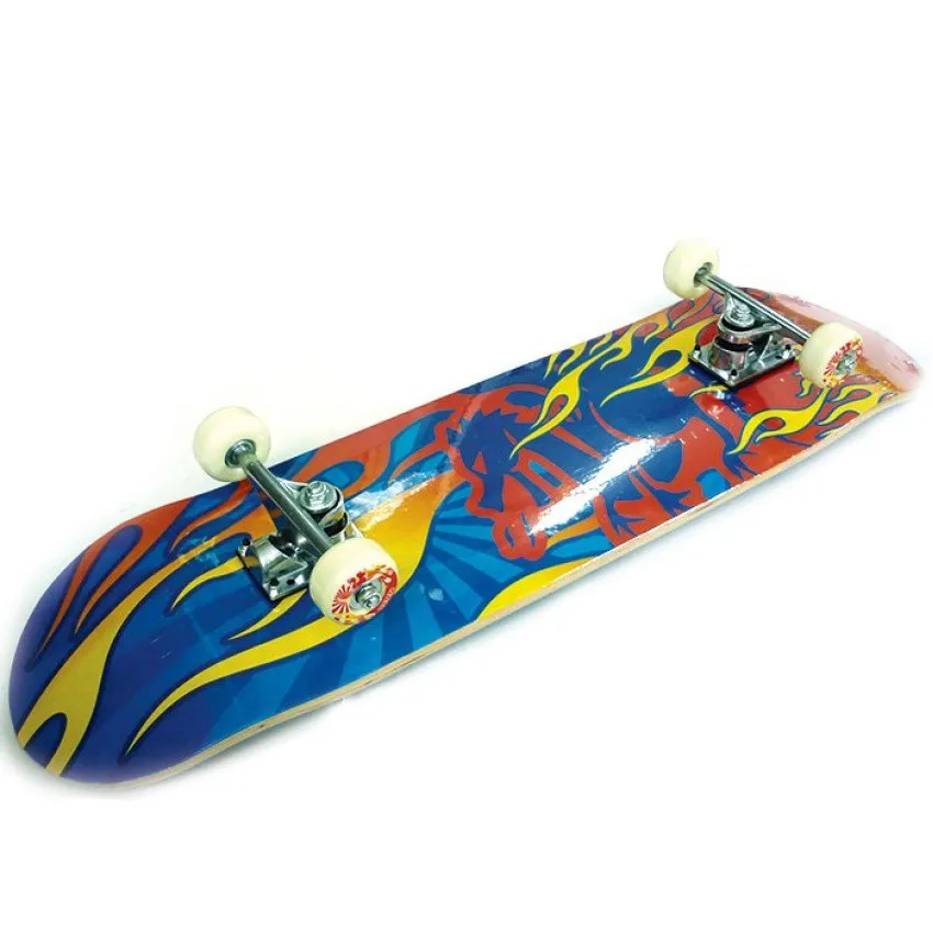 Silverfox Skateboard Maple 31X8 Blu-Red Fire LY-3108AA-Y31-108