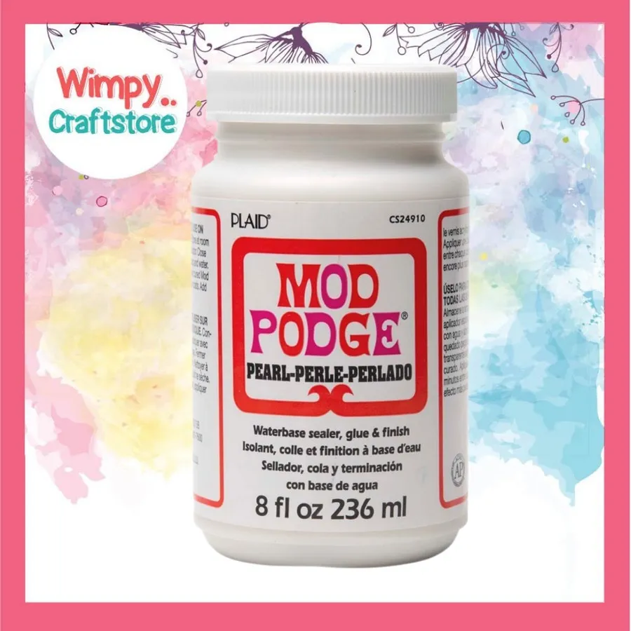Wimpy - Mod Podge PEARL Repack size Varnish Pelapis Pearl Metallic