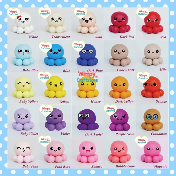jual bahan clay ekonomis blessing clay cold porcelain air dry clay
