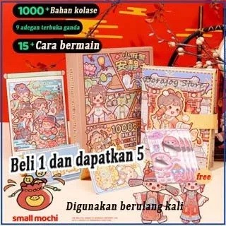Buku Tenang Mochi Kecil Buku Sibuk Buku Stiker 3D Buatan Tangan DIY Buku Aktivitas Anak-anak