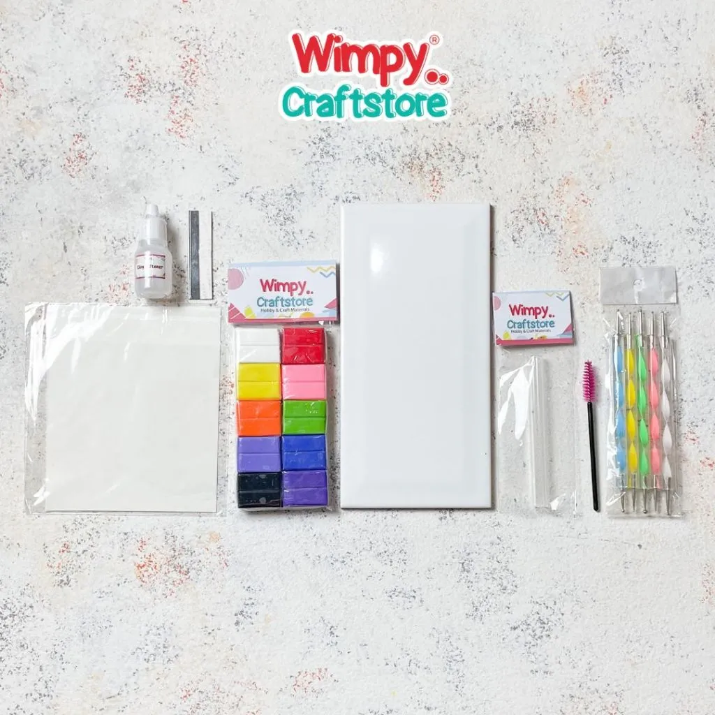 Paket Wimpy Polymer Clay Starter Kit Art Set Paket Kerajinan Polymer Clay