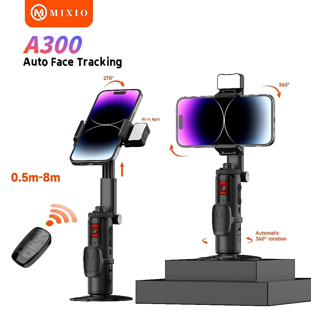 MIXIO A300 Auto Face Tracking Handphone Camera Stabilizer 360°