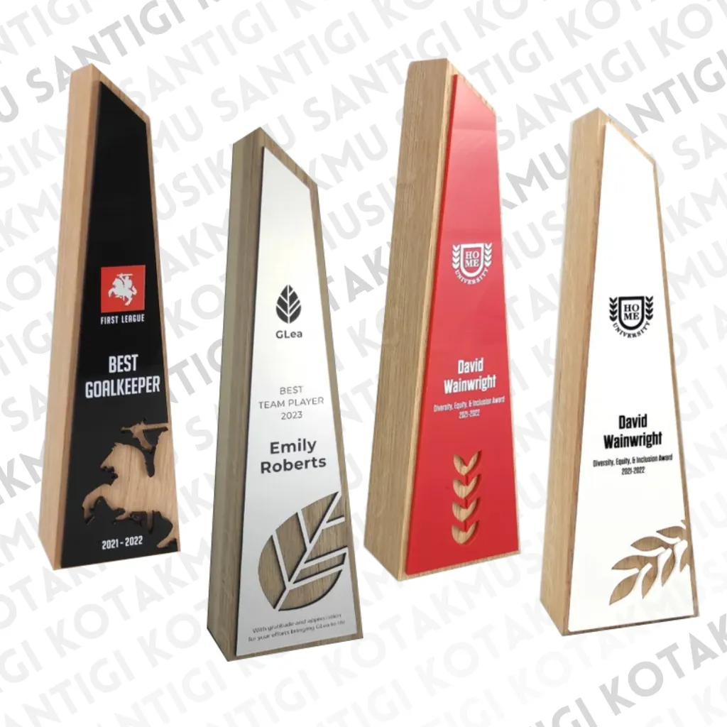Trophy Kayu Custom (Tipe-8) | Piala Kayu Custom | Plakat Kayu Custom | Plakat Akrilik Custom