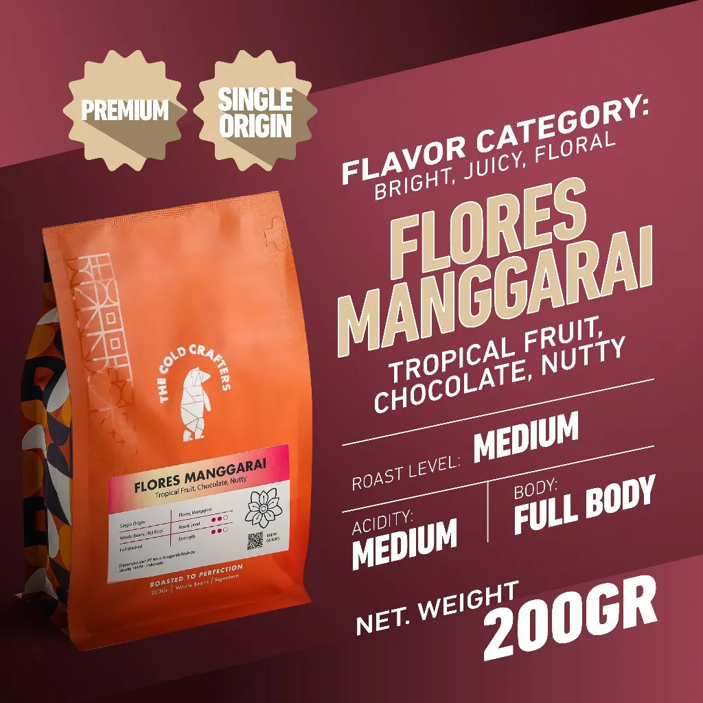 Flores Manggarai Arabica Biji Kopi Roasted Beans Kopi Bubuk