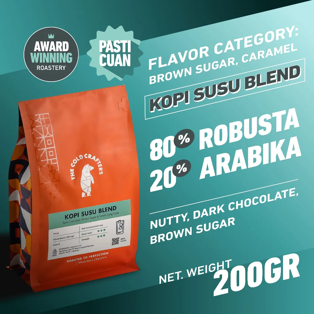 Kopi Susu Blend Arabica 20% Robusta 80% Roasted Coffee Beans Biji