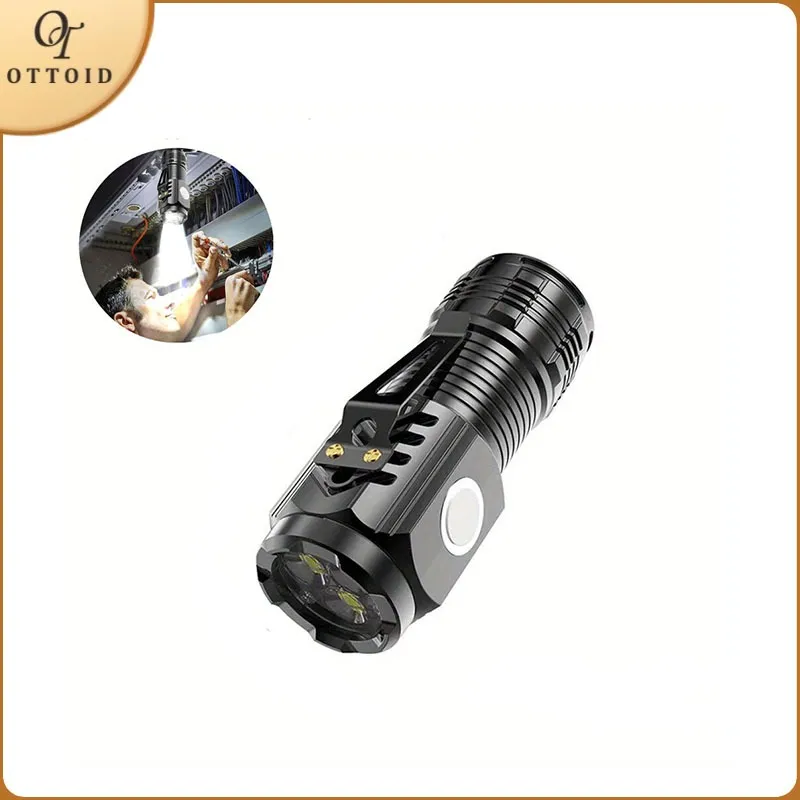 OTTOID Senter Led Super Terang Mini Alat Pencahayaan Luar Ruangan Senter Anti Air Daya Tahan Baterai Yang Lama