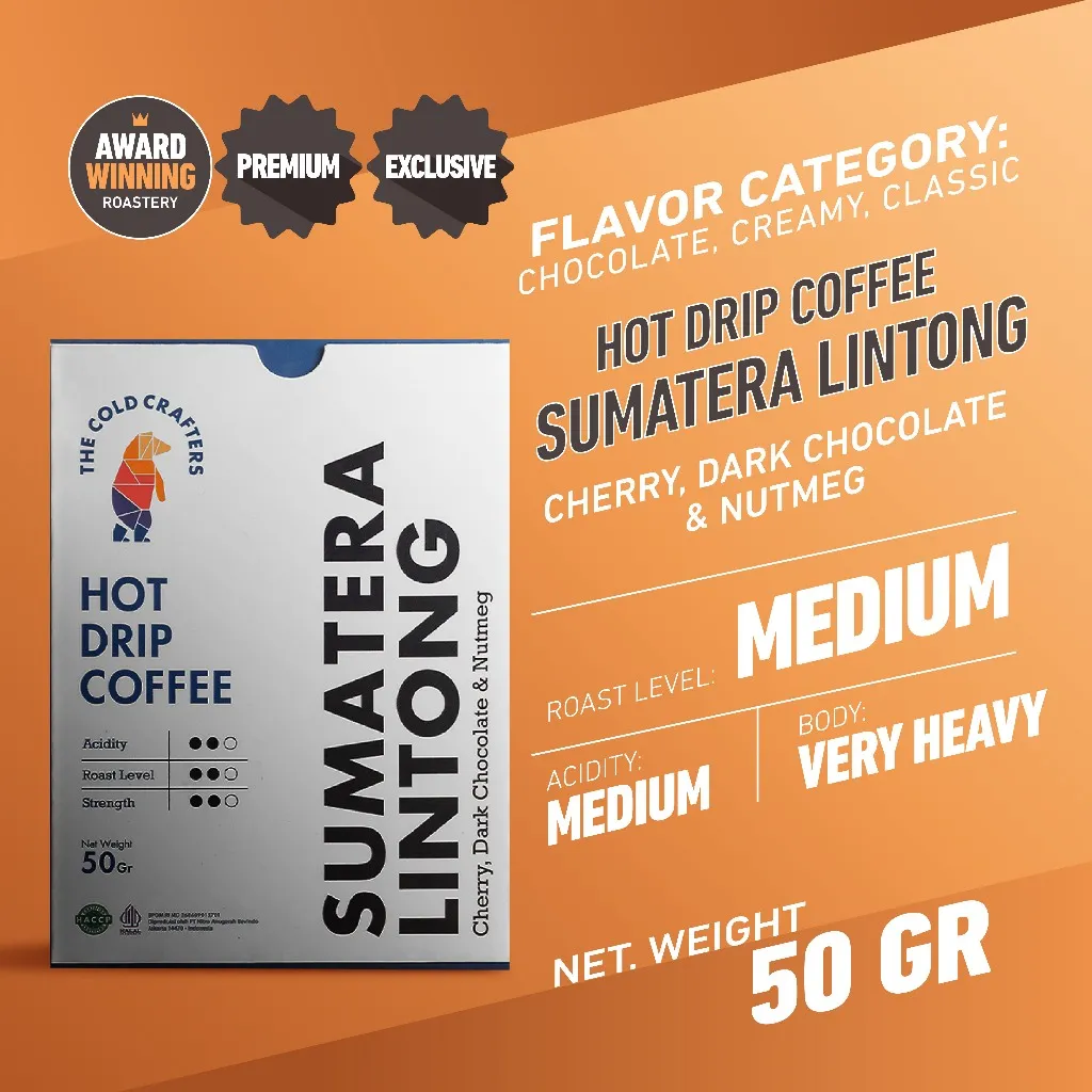 Coffee Drip Bag The Cold Crafters Easy Drip - Sumatera Lintong Arabica