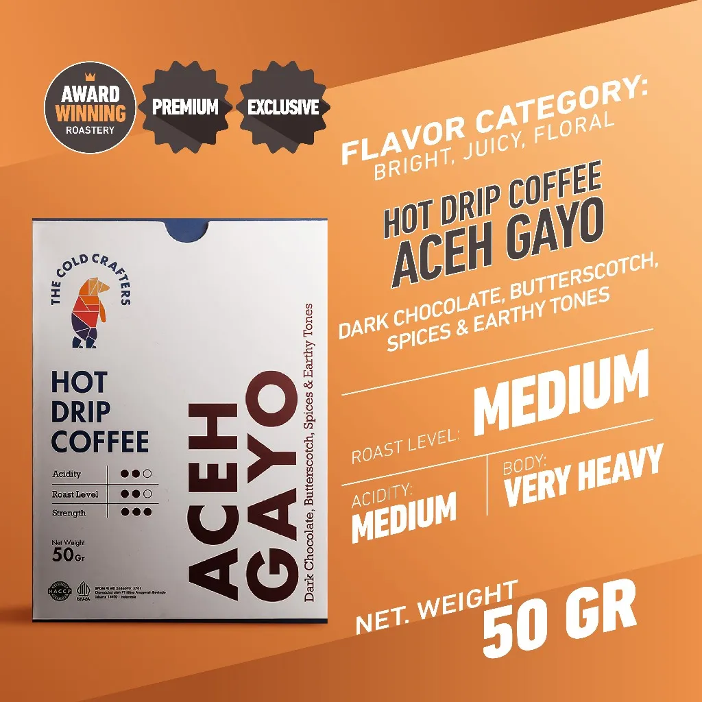 Coffee Drip Bag The Cold Crafters Easy Drip - Aceh Gayo