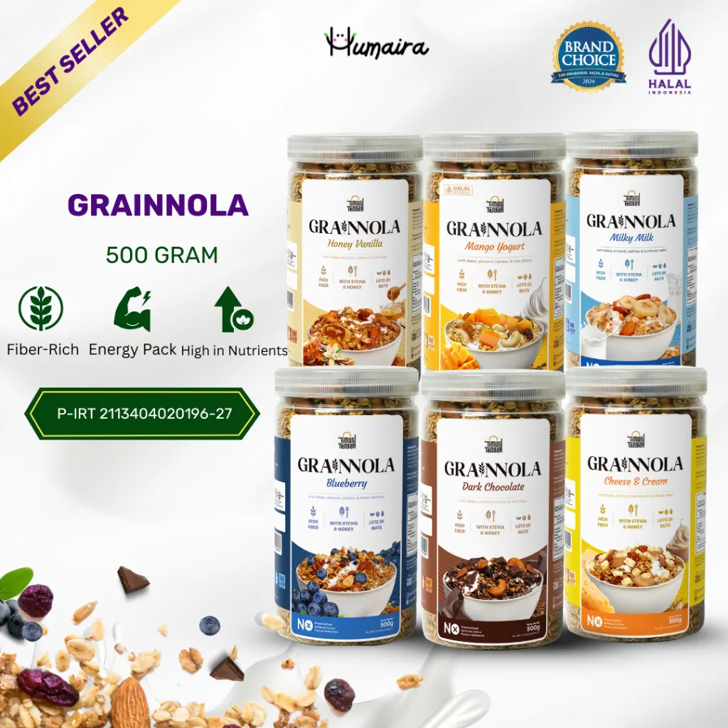 Grainnola 500 gr Timur Tengah - Granola Sereal Cemilan Sarapan Pagi