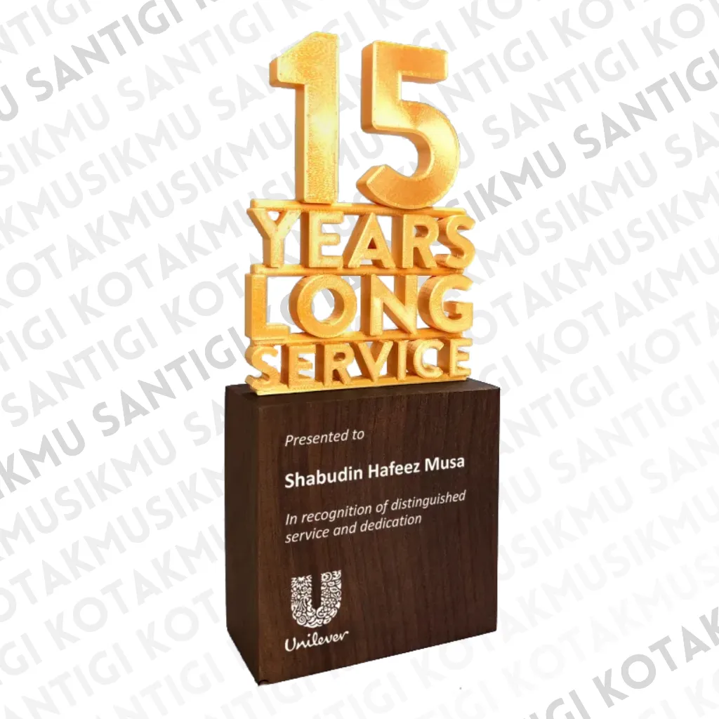 Trophy Kayu Custom (Tipe-31) | Piala Kayu Custom | Plakat Kayu Custom | Plakat Akrilik Custom | Plakat 3D | 3D Print