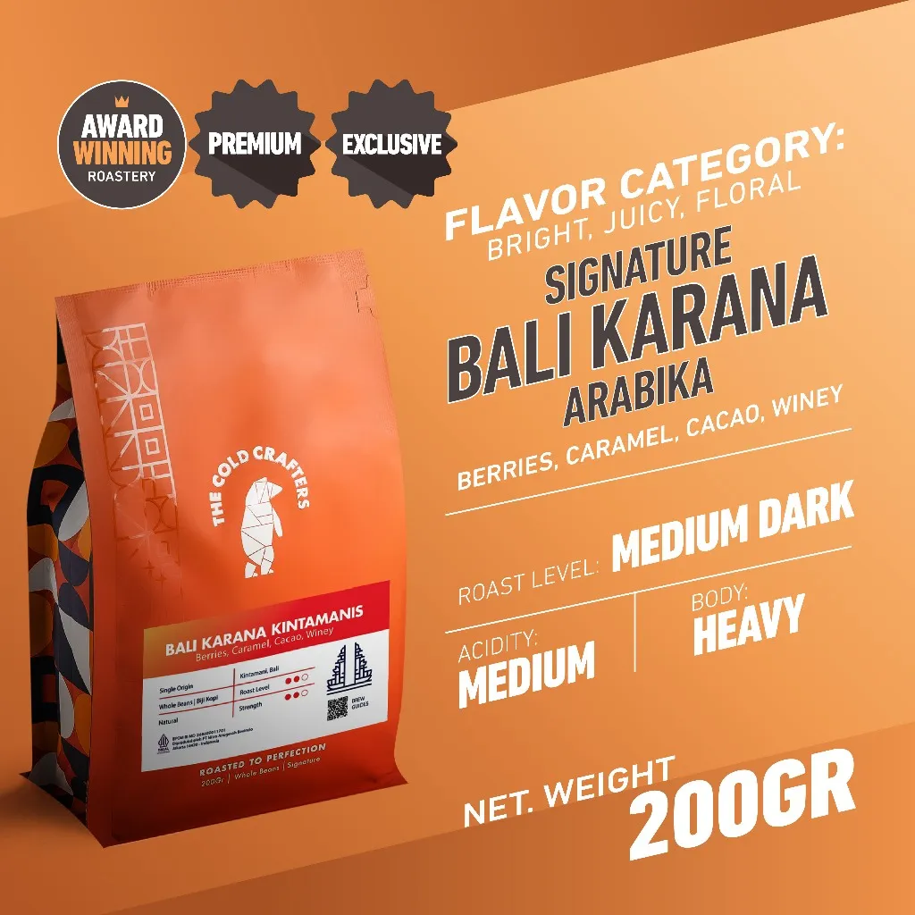 Bali Natural Karana Kintamanis Arabica Grade 1 Biji Kopi Roasted Beans