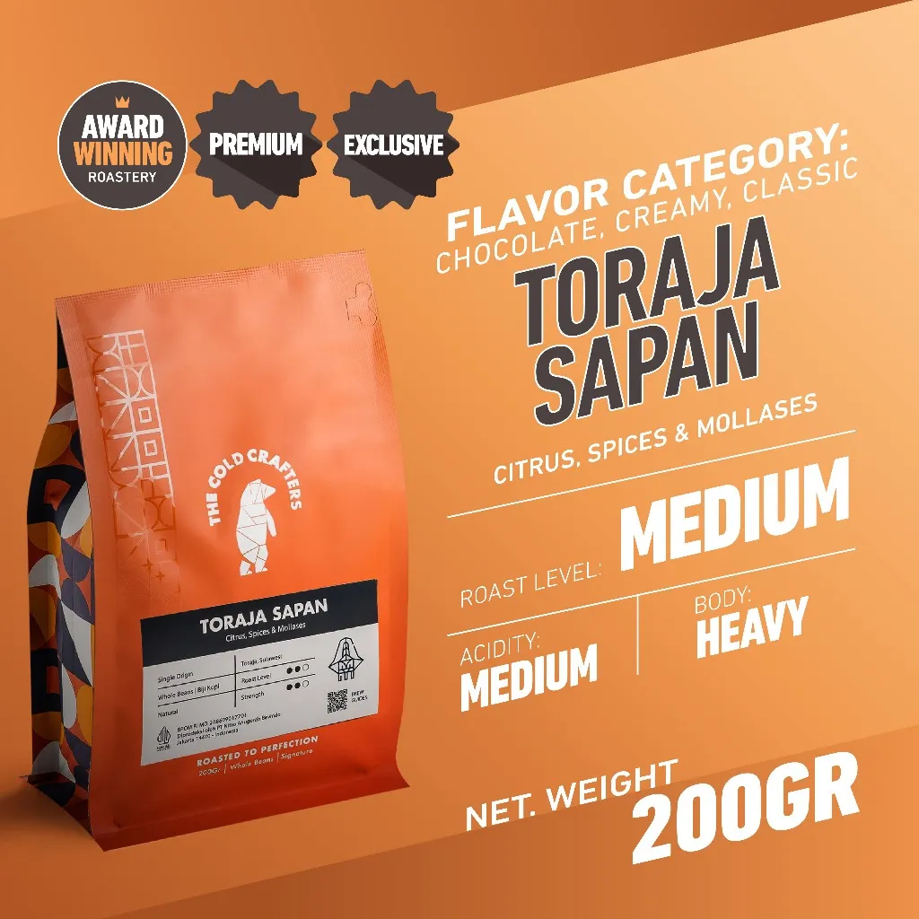 Toraja Sapan Arabica Grade 1 Biji Kopi Roasted Beans