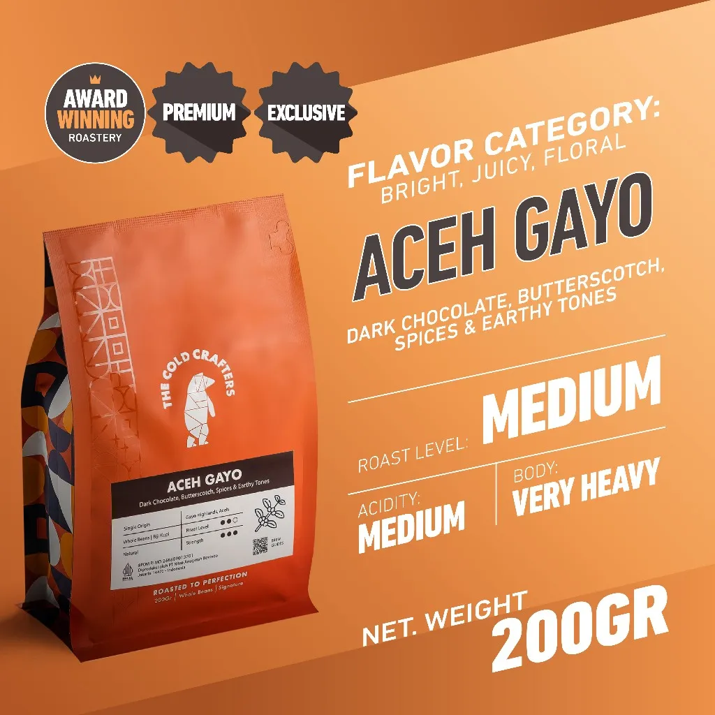 Aceh Gayo Arabica Grade 1 Biji Kopi Roasted Beans