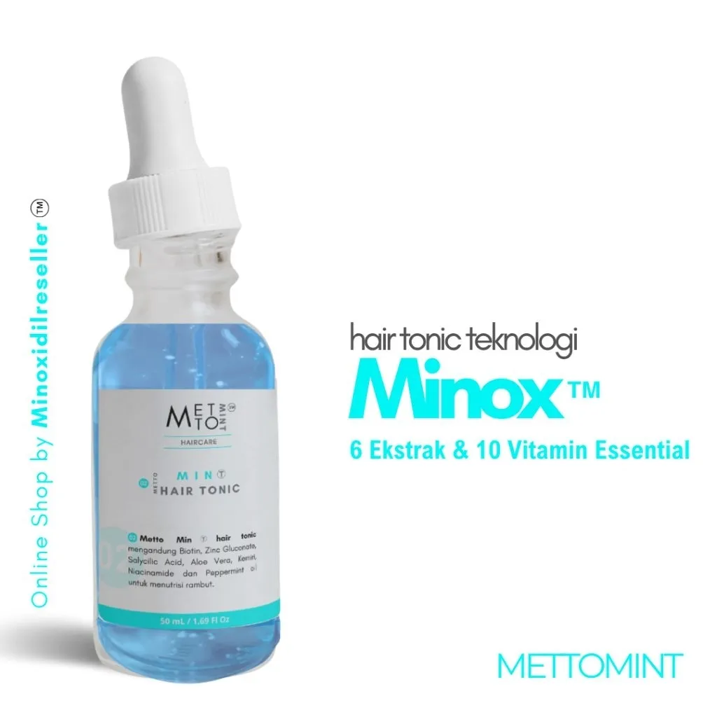 METTOMINT Minox Minoxidil Reseller Penumbuh Rambut Biotin Hair Tonic