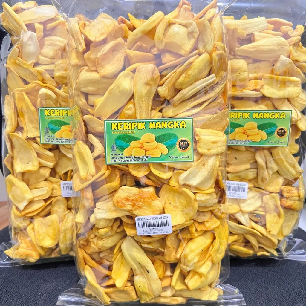 Keripik Nangka Oven 1 Kg Manis Legit Renyah Kuwalitas Grade B