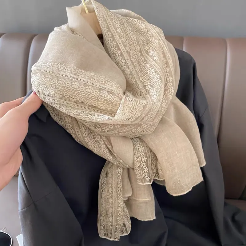 LADY HIJAB PASHMINA VOAL PREMIUM MOTIF RENDA  I HIJAB PREMIUM QUALITY