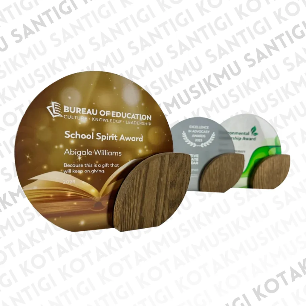 Trophy Kayu Custom (Tipe-22) | Piala Kayu Custom | Plakat Kayu Custom | Plakat Akrilik Custom