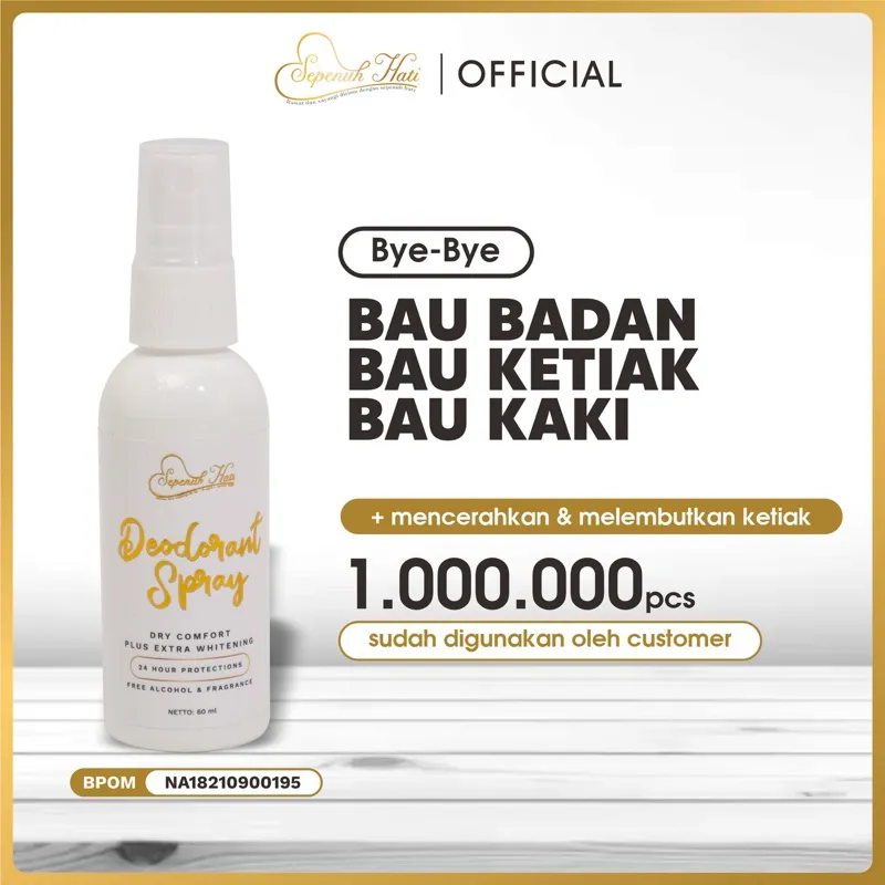 BPOM Deodorant spray Sepenuh Hati