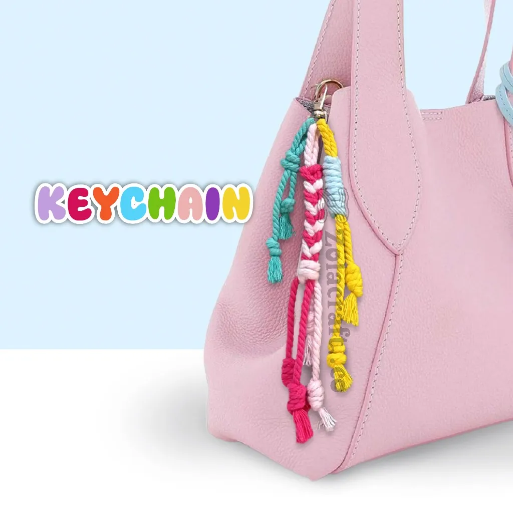 Keychan | Macrame Aesthetic | Gantungan Tas | Premium | Aksesoris Tas | Gantungan Tas Lucu | Bag Charm