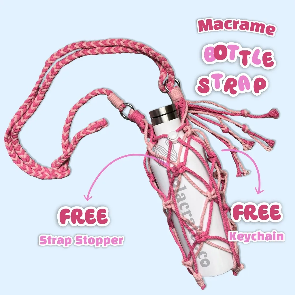 Tali Tumbler Minum ADJUSTABLE SB2A | Starbuks | Tas Tumbler | STRAP BOTOL 2 in 1 FREE KEIYCHAN DAN STOPPER | Strap Botol Minum