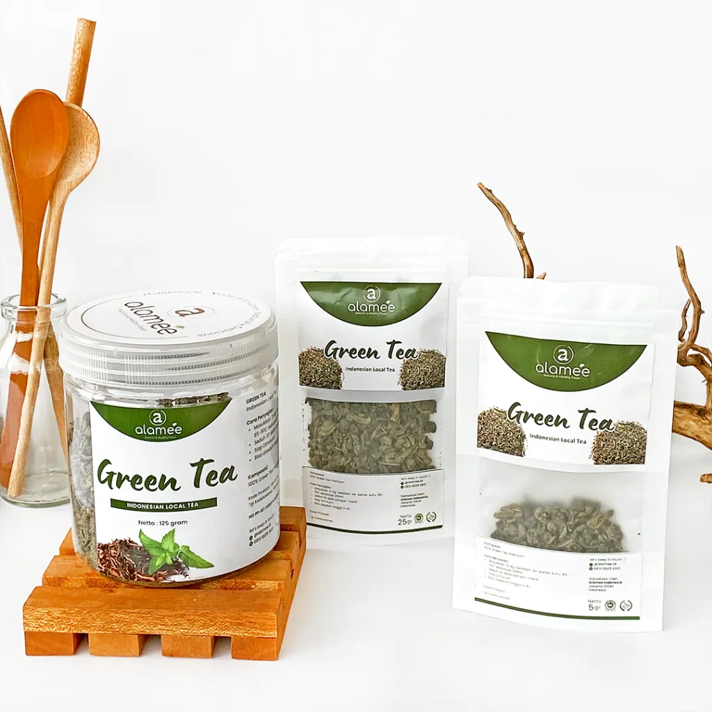 ALAMEE Teh Hijau Green Tea Organic Kering Organik Greentea Minuman Herbal