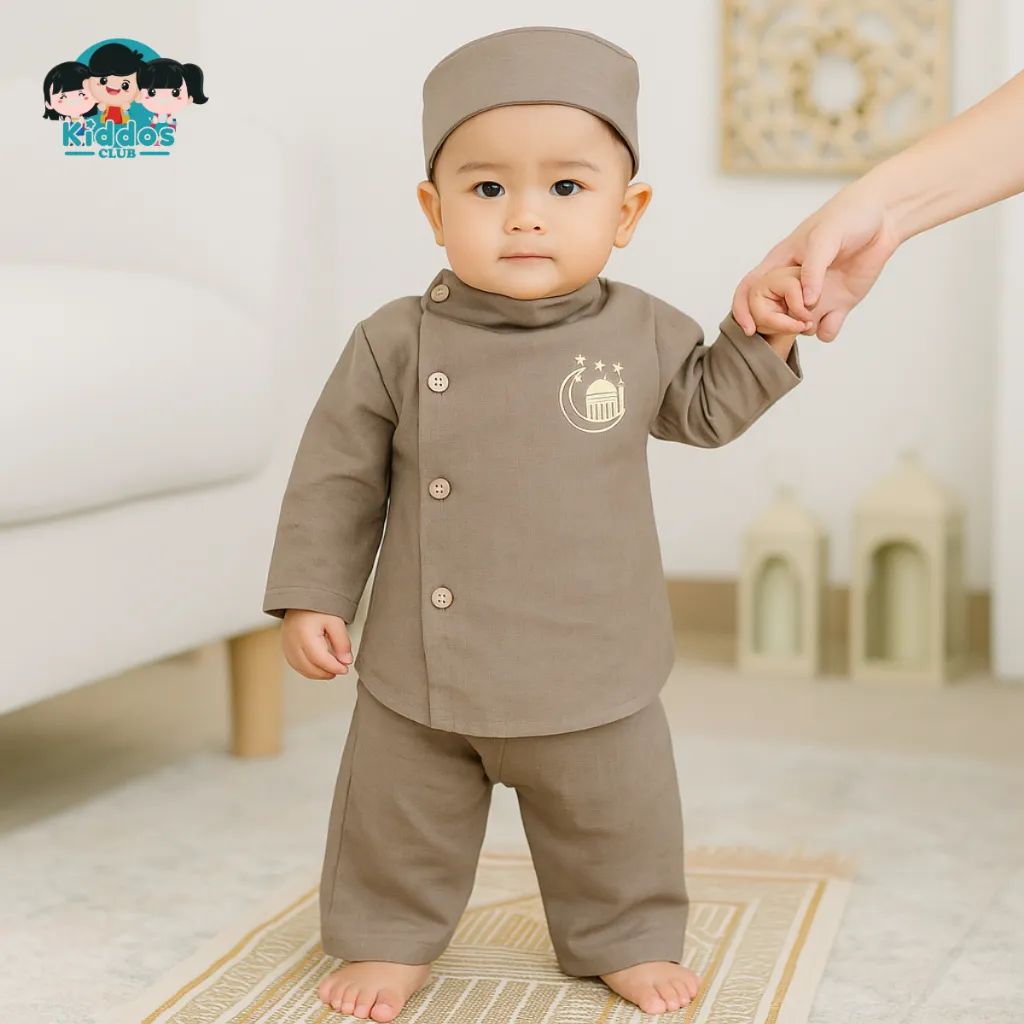Baju koko anak bayi laki-laki usia 6-12 bulan