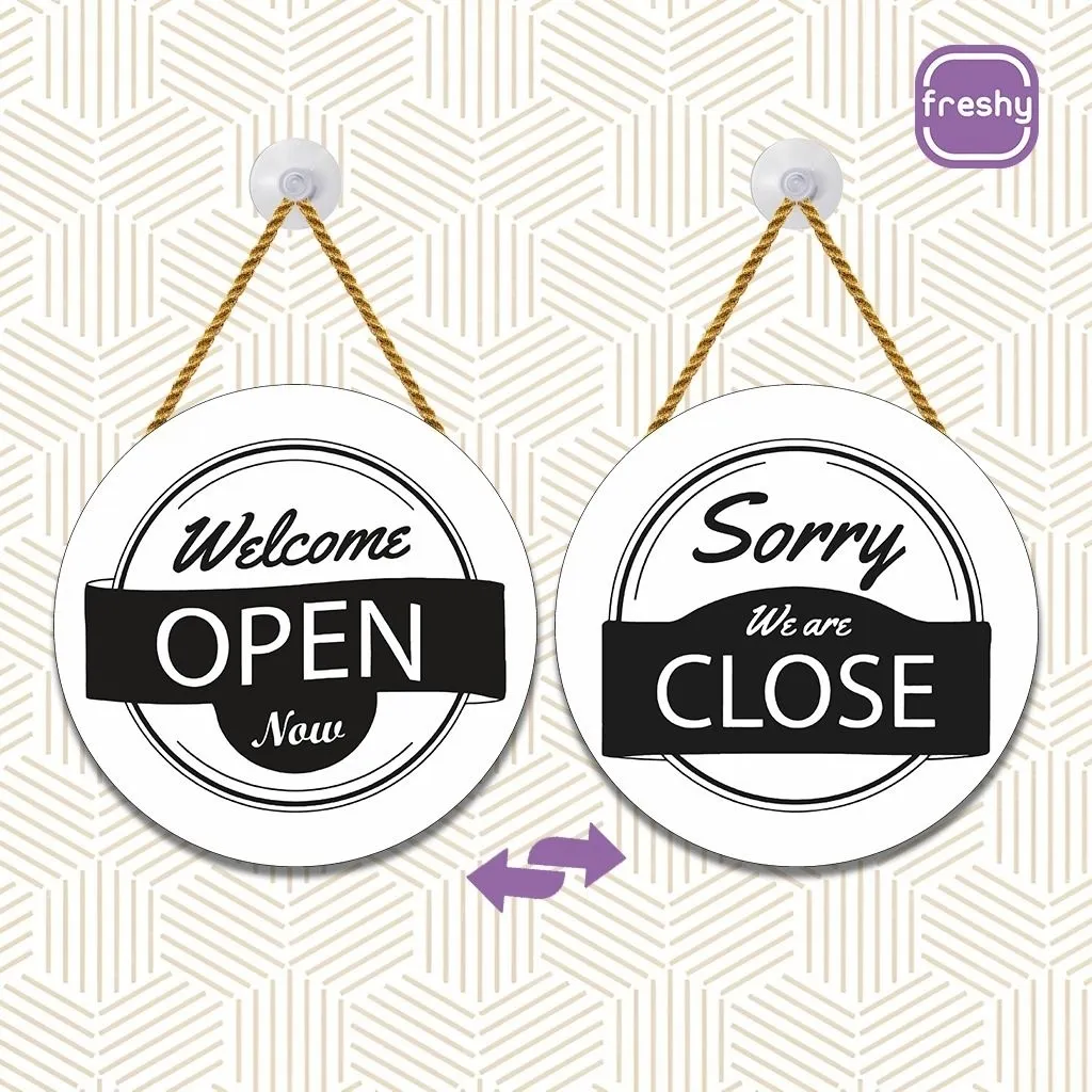 Papan Gantung Buka Tutup Open Close Bolak-Balik Tali Siap Pasang