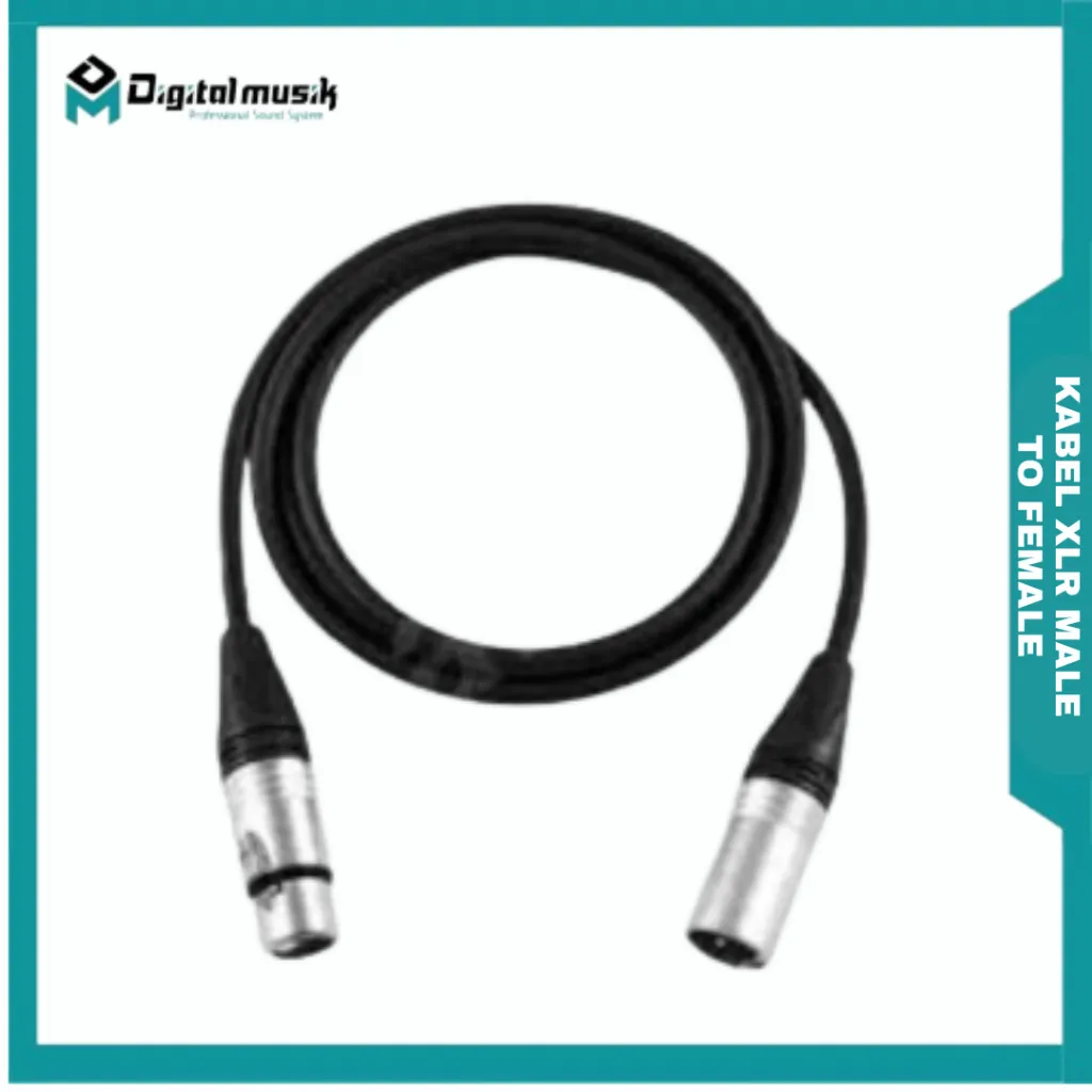 DIGITAL MUSIK Kabel Audio Kabel Xlr Male to Famele, Bisa Buat Mixer, Speaker, Mic, Ampilifier | DM