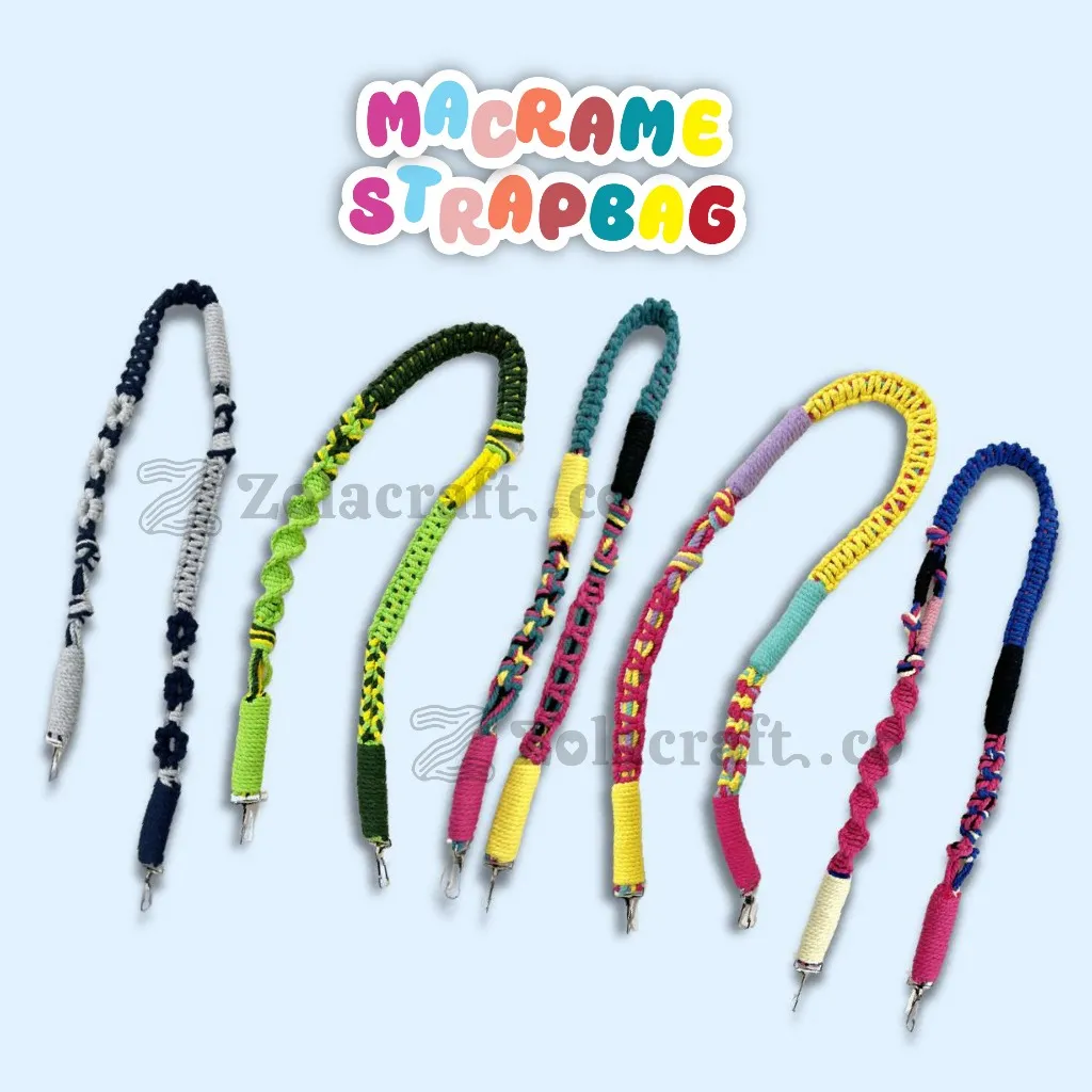 Tali Tas Selempang Wanita MACRAME SB11A | VARIASI 1| StrapTas | Strap Kamera | Macrame | Tali Tas Selempang
